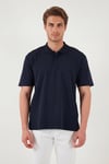 Buratti Pamuklu Kısa Kollu Düğmeli Erkek Polo T Shirt 5904051 İNDİGO