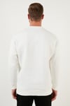 Buratti Pamuklu Oversize İçi Tüylü Yumuşak Şardonlu Erkek Sweat 572METAVERSE EKRU
