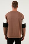Buratti Pamuklu Oversize İçi Tüylü Yumuşak Şardonlu Erkek Sweat 5905298 SAFARİ