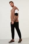 Buratti Pamuklu Oversize İçi Tüylü Yumuşak Şardonlu Erkek Sweat 5905298 SAFARİ