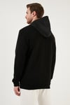 Buratti Pamuklu Regular Fit 3 İplik Kapüşonlu Erkek Sweat 5905517 SİYAH