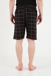 Buratti Pamuklu Regular Fit Bağlamalı Cepli Pijama Erkek Şort 6574004 SİYAH-BORDO