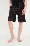 Buratti Pamuklu Regular Fit Bağlamalı Cepli Pijama Erkek Şort 6574004 SİYAH-BORDO