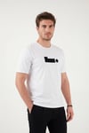 Buratti Pamuklu Regular Fit Baskılı Bisiklet Yaka Erkek T Shirt 5904061 EKRU