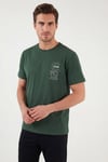Buratti Pamuklu Regular Fit Baskılı Erkek Pijama Takımı 6096160 YEŞİL