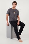 Buratti Pamuklu Regular Fit Baskılı Erkek Pijama Takımı 6096160 GRİ
