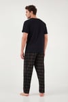 Buratti Pamuklu Regular Fit Baskılı Erkek Pijama Takımı 6096165 SİYAH