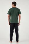 Buratti Pamuklu Regular Fit Baskılı Erkek Pijama Takımı 6096160 YEŞİL