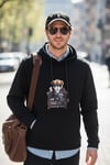 Buratti  Pamuklu Regular Fit  Baskılı Kanguru Cepli Kapüşonlu Erkek Sweat 6141005B SİYAH