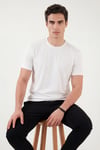 Buratti Pamuklu Regular Fit Bisiklet Yaka Erkek T Shirt 5904063 EKRU
