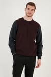 Buratti Pamuklu Regular Fit Bisiklet Yaka Erkek Sweat 5905041 BORDO