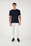 Buratti Pamuklu Regular Fit Bisiklet Yaka Erkek T Shirt 5904063 İNDİGO