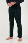 Buratti Pamuklu Regular Fit Bisiklet Yaka Ekoseli Erkek Pijama Takımı 6574001 LACİVERT