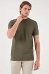 Buratti Pamuklu Regular Fit Bisiklet Yaka Basic Erkek T Shirt 5902387 HAKİ