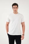 Buratti Pamuklu Regular Fit Bisiklet Yaka Erkek T Shirt 5904063 EKRU