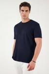 Buratti Pamuklu Regular Fit Bisiklet Yaka Erkek T Shirt 5904063 İNDİGO