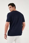 Buratti Pamuklu Regular Fit Bisiklet Yaka Erkek T Shirt 5904063 İNDİGO