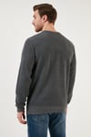 Buratti Pamuklu Regular Fit Bisiklet Yaka Erkek Sweat 5905041 GRİ MELANJ