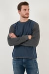 Buratti Pamuklu Regular Fit Bisiklet Yaka Erkek Sweat 5905041 GRİ MELANJ