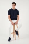 Buratti Pamuklu Regular Fit Bisiklet Yaka Erkek T Shirt 5904063 İNDİGO