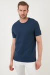 Buratti Pamuklu Regular Fit Bisiklet Yaka Basic Erkek T Shirt 5902387 İNDİGO