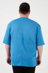 Buratti Pamuklu Regular Fit Büyük Beden Erkek T Shirt 5902365B MAVİ