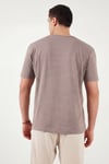 Buratti Pamuklu Regular Fit Çizgili Bisiklet Yaka Erkek T Shirt 5904030 KAHVE