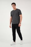Buratti Pamuklu Regular Fit Çizgili Bisiklet Yaka Erkek T Shirt 5904030 SİYAH