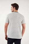 Buratti Pamuklu Regular Fit Çizgili Bisiklet Yaka Erkek T Shirt 5904039 İNDİGO