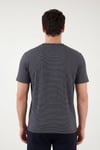 Buratti Pamuklu Regular Fit Çizgili Bisiklet Yaka Erkek T Shirt 5904030 LACİVERT