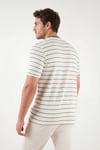 Buratti Pamuklu Regular Fit Çizgili Bisiklet Yaka Erkek T Shirt 5904039 NEFTİ
