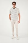 Buratti Pamuklu Regular Fit Çizgili Bisiklet Yaka Erkek T Shirt 5904039 NEFTİ