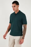 Buratti Pamuklu Regular Fit Düğmeli Erkek Polo Yaka T Shirt 5902127 YEŞİL