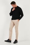 Buratti Pamuklu Regular Fit Düğmeli Polo Yaka Erkek Sweat 5905739 SİYAH