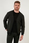Buratti Pamuklu Regular Fit Düğmeli V Yaka Erkek Hırka 456205 HAKİ