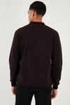 Buratti Pamuklu Regular Fit Düğmeli V Yaka Erkek Hırka 456205 BORDO