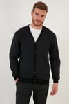 Buratti Pamuklu Regular Fit Düğmeli V Yaka 2'li Paket Erkek Hırka 456205S2 KAHVE-ANTRASİT