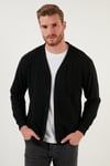 Buratti Pamuklu Regular Fit Düğmeli V Yaka 2'li Paket Erkek Hırka 456205S2 KAHVE-SİYAH