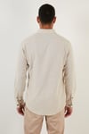 Buratti Pamuklu Regular Fit Düğmeli Yaka Erkek Gömlek CF20S111871 TAŞ