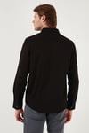 Buratti Pamuklu Regular Fit Düğmeli Yaka Erkek Gömlek CF20S111871 SİYAH