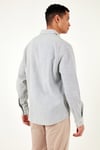 Buratti Pamuklu Regular Fit Düğmeli Yaka Erkek Gömlek CF24S116488 NEFTİ