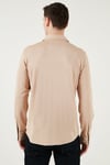 Buratti Pamuklu Regular Fit Düz Yaka Erkek Gömlek CF25S119628 BEJ