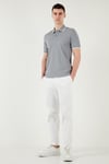 Buratti Pamuklu Regular Fit Erkek Polo Yaka T Shirt 5902063 Açık Gri-Ekru
