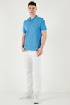 Buratti Pamuklu Regular Fit Erkek Polo Yaka T Shirt 5902063 Açık Mavi-Ekru