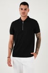 Buratti Pamuklu Regular Fit Fermuarlı Erkek Polo Yaka T Shirt 5902915 SİYAH