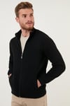 Buratti Pamuklu Regular Fit Fermuarlı Dik Yaka Erkek Hırka 4562103W4 SİYAH