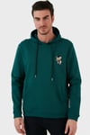 Buratti Pamuklu Regular Fit Kanguru Cepli Kapüşonlu Erkek Sweat 6141006B PETROL