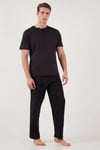 Buratti Pamuklu Regular Fit Kareli Kısa Kollu Erkek Pijama Takımı 6096860 MÜRDÜM