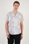 Buratti Pamuklu Regular Fit Kısa Kollu Erkek Gömlek CF24S117514 BEYAZ