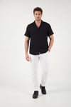 Buratti Pamuklu Regular Fit Klasik Yaka Kısa Kollu Erkek Gömlek CF26S125404 SİYAH